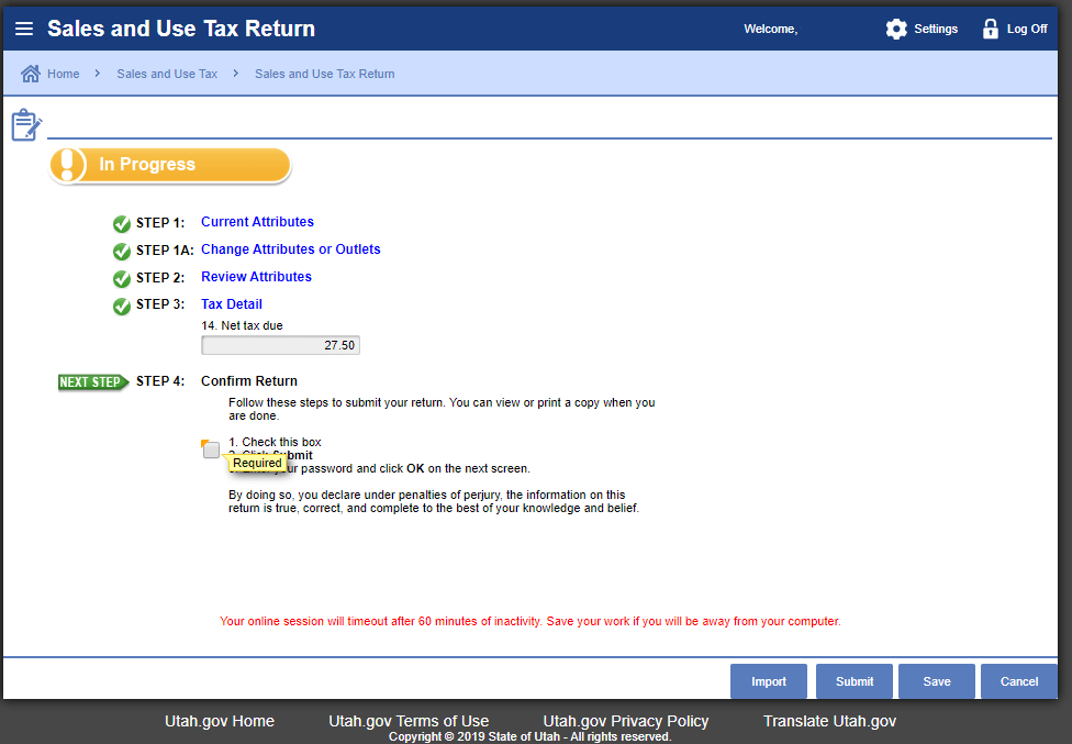 how to file and pay sales tax in utah