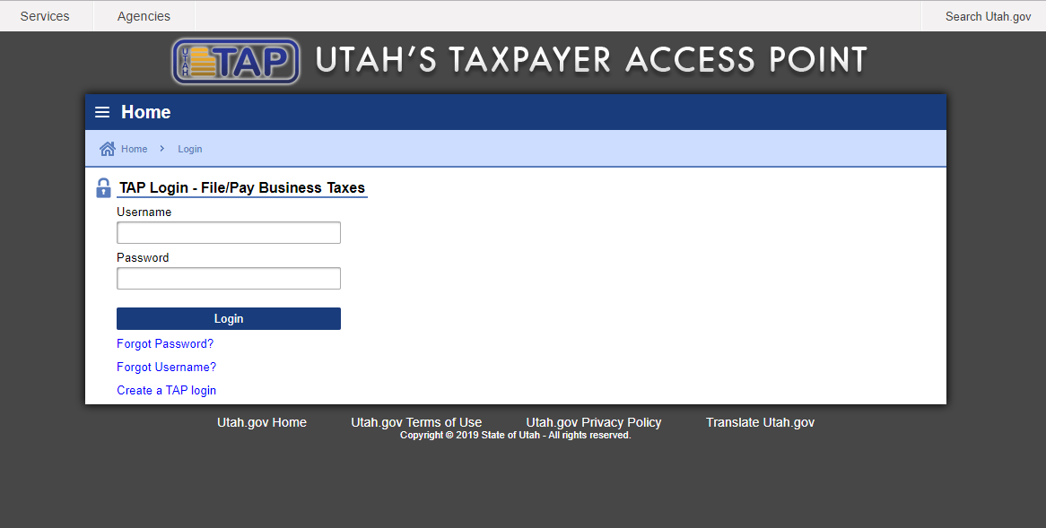 how to file and pay sales tax in utah