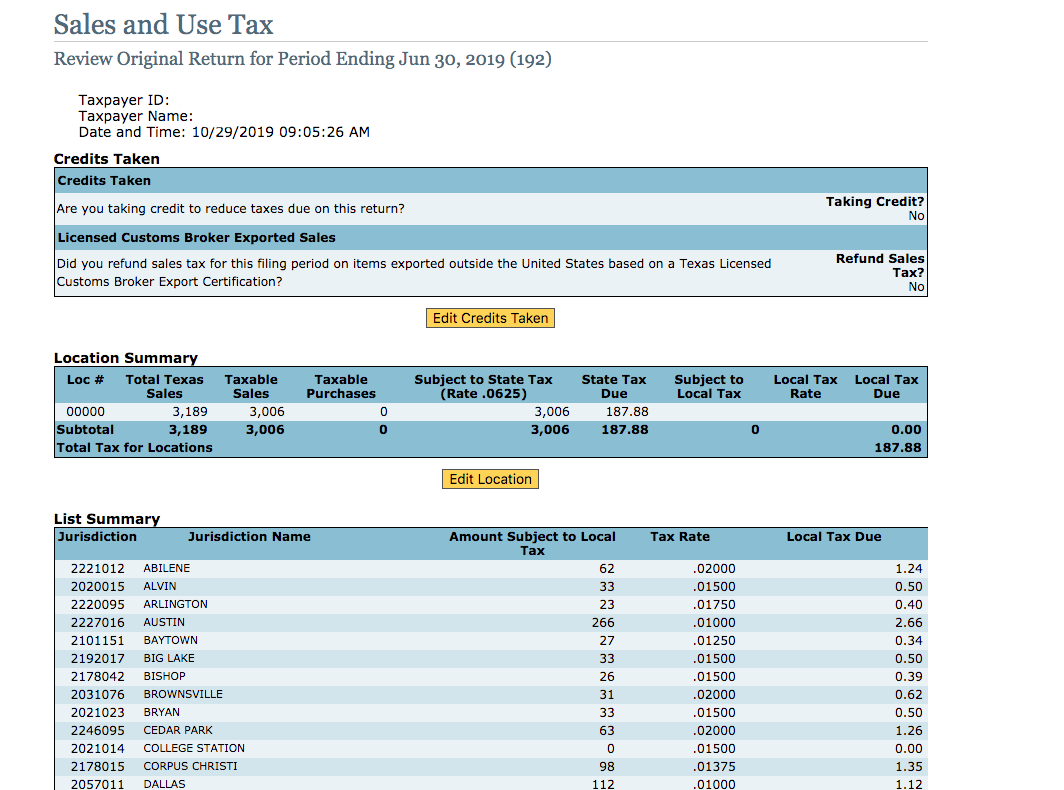 file and pay sales tax in texas